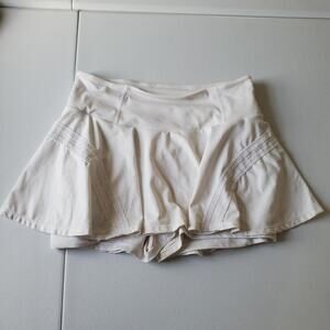 FP Movement Skort Womens Large White Athletic Lace Trim Built In Shorts Tennis